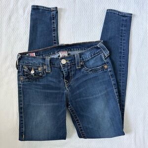 True Religion Misty Skinny Jeans Low Rise Flap Pockets Y2K Women’s Size 28